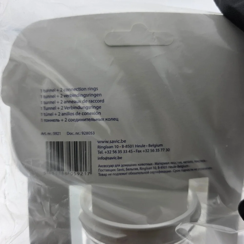 Savic Metro XL Tunnel‎ 3-Pack Hamster Spelos Cage Accessory 6x21cm Clear NEW